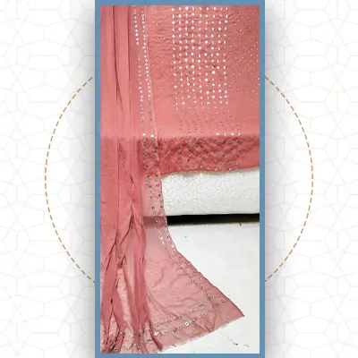 w6 2Pc Suit (Shirt&4Side BorderDupatta) - Image 1
