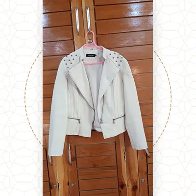 o7 White leather jacket - Image 1