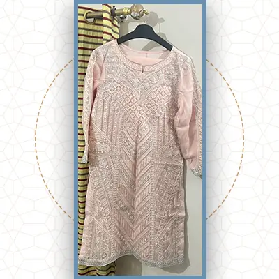k10 Pink organza attire - Image 1
